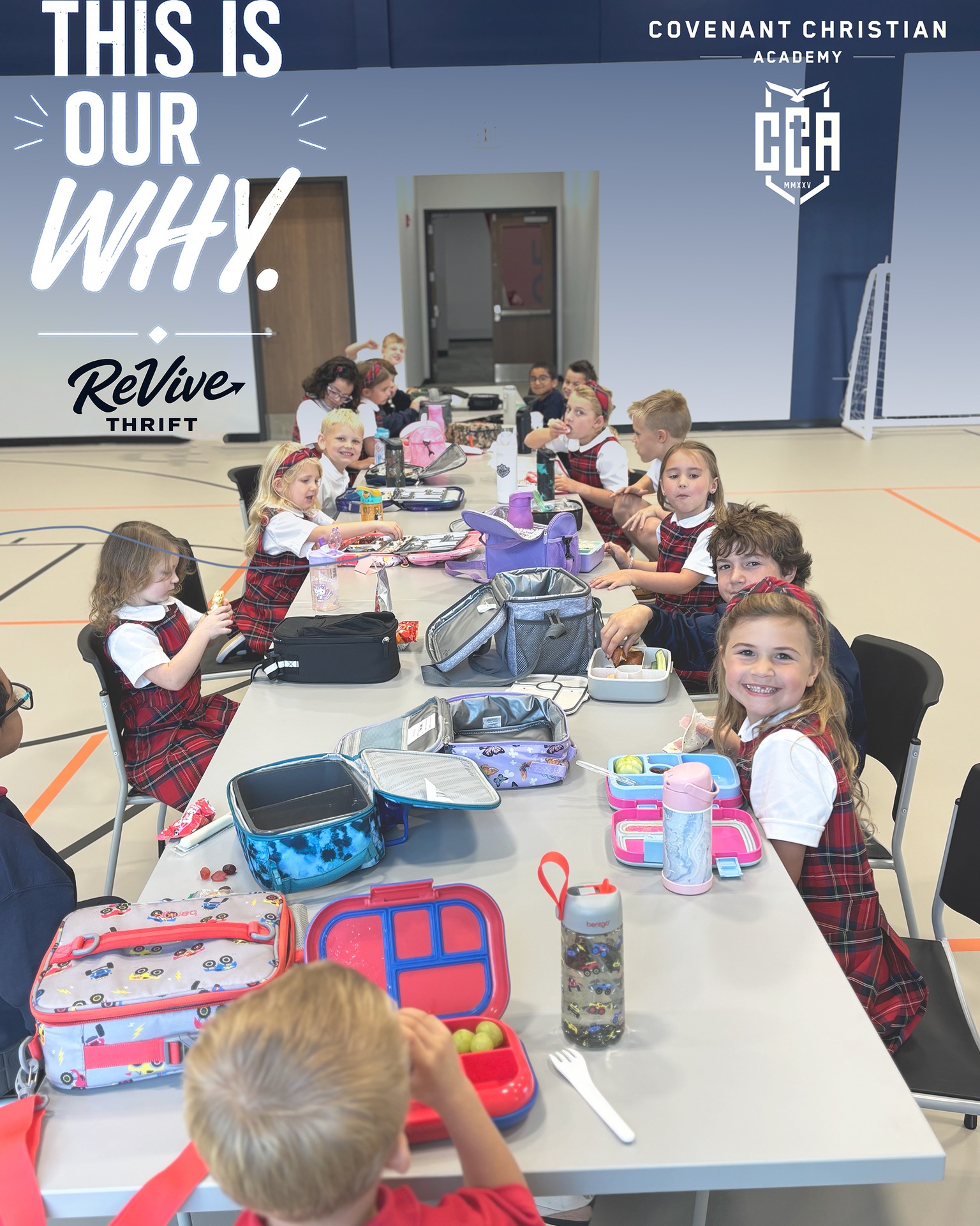 Covenant Christian Academy students at lunch — This Is Our Why